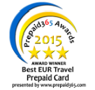 Prepaid365 Awards 2015 Best EUR Travel Prepaid Card