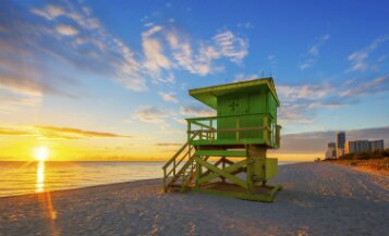 Famous Miami South Beach sunrise